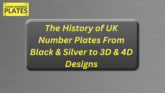 Explore the evolution of UK number plates, from vintage black & silver styles to modern 3D and 4D designs. Discover changes in laws, styles, and technology.