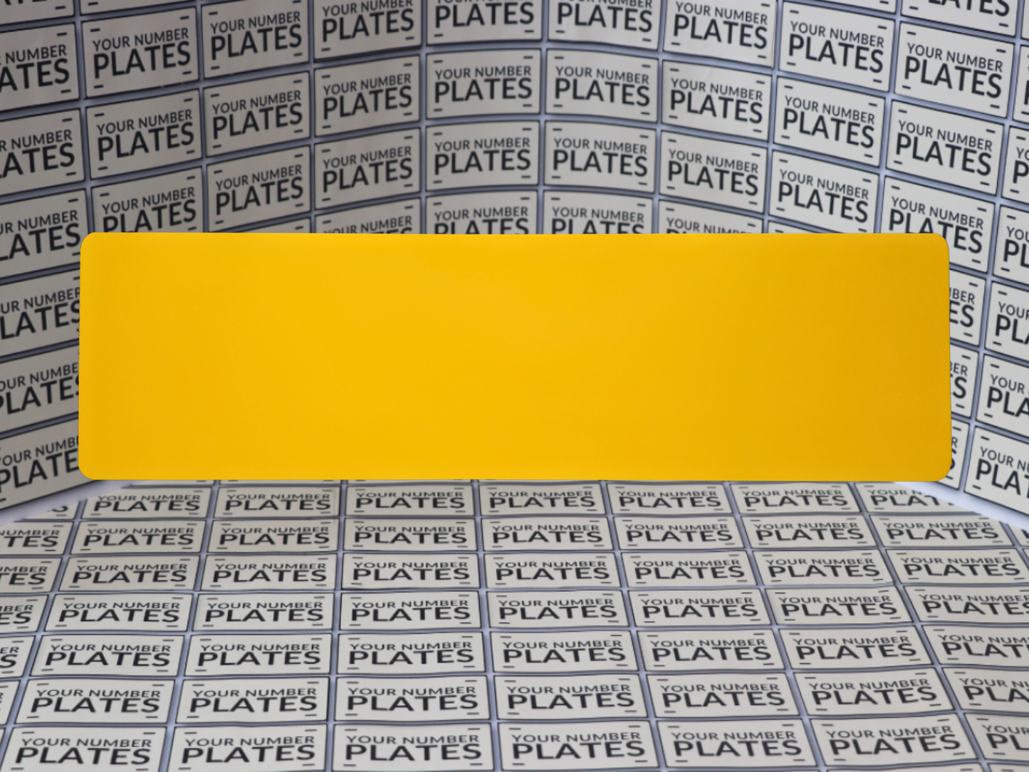 533 x 152mm yellow rear number plate reflective sheet for trade plate makers