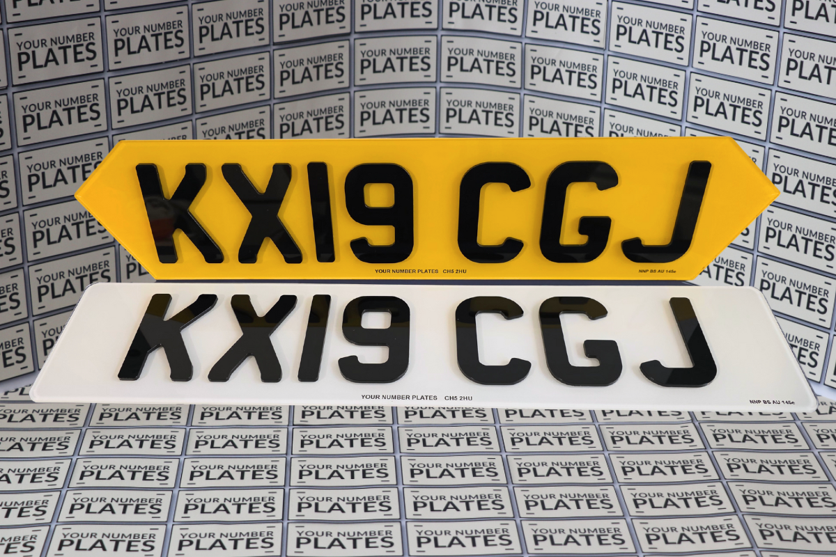 4D Hex Rear, Standard Front Number Plates Set 510x111mm Up To 6 Digits Reg