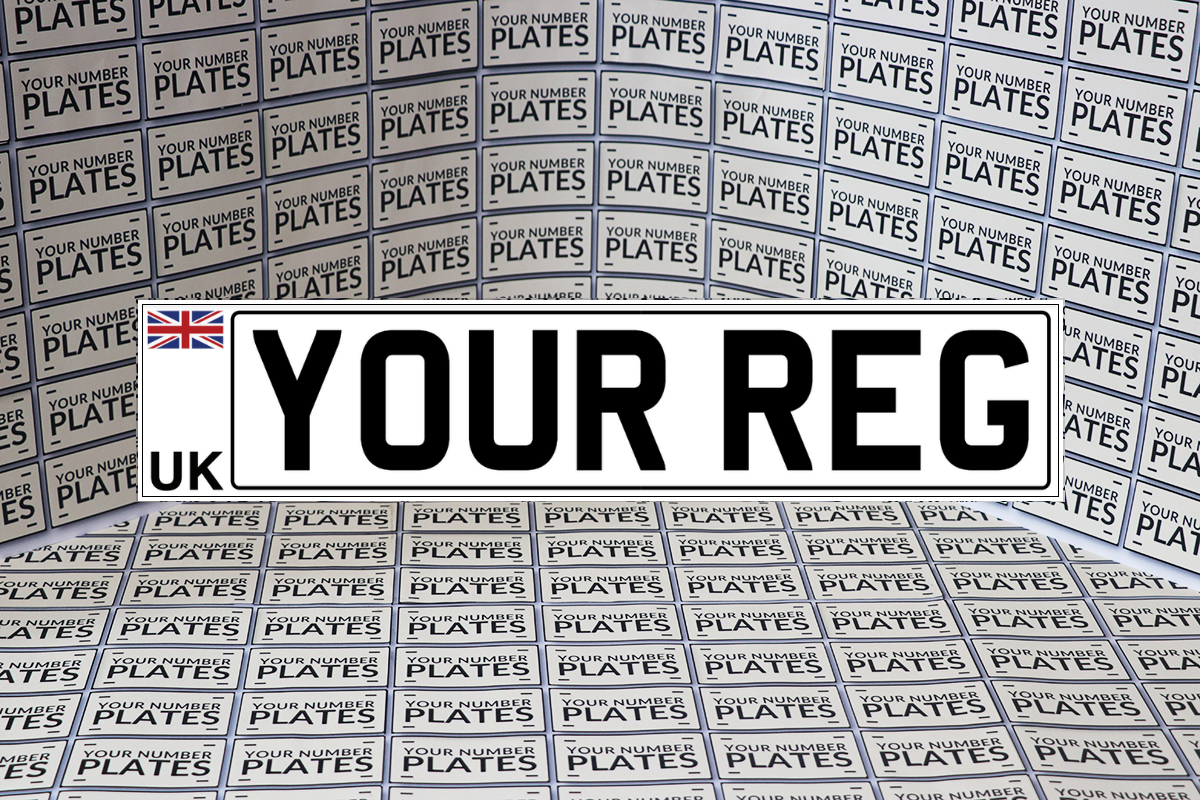 Replacement Standard Size Printed Number Plates 520x111mm