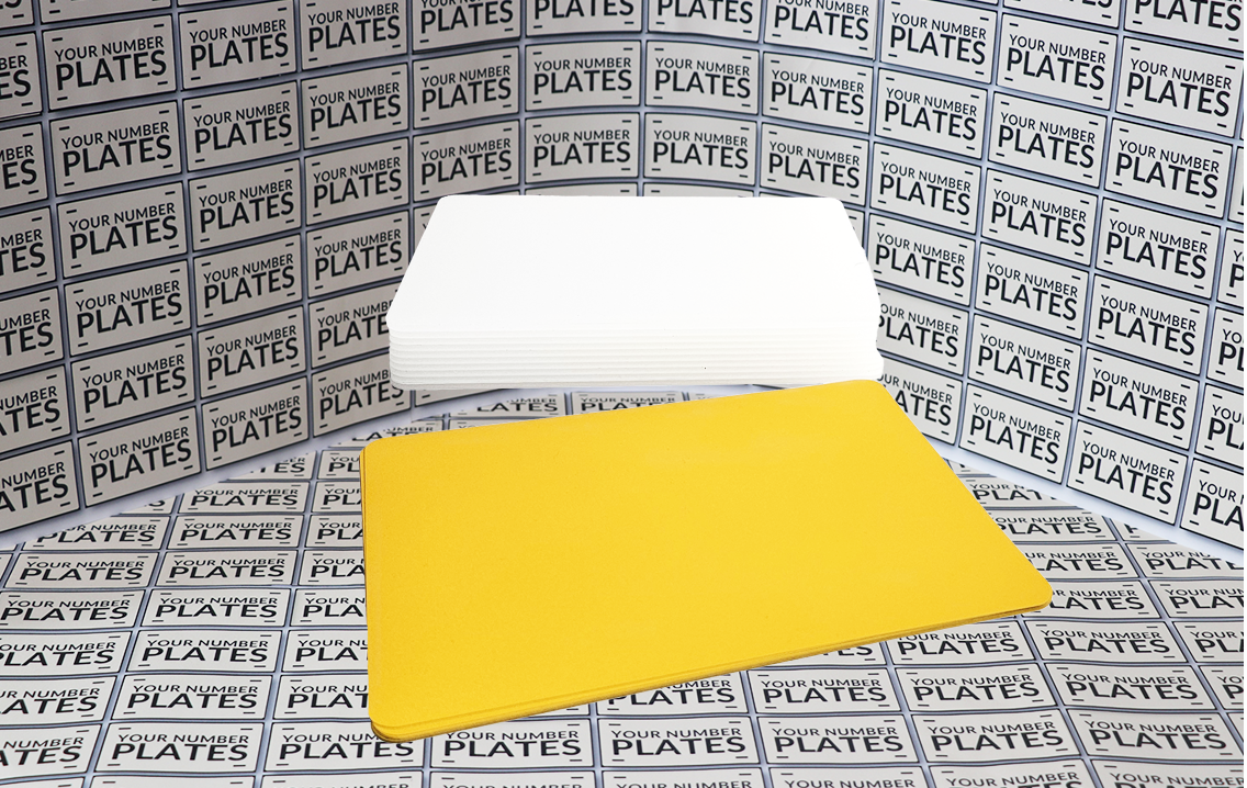 10 x Blank Motorcycle Number Plates Acrylic and Reflective Rear Nikkalite 237mm x 178mm