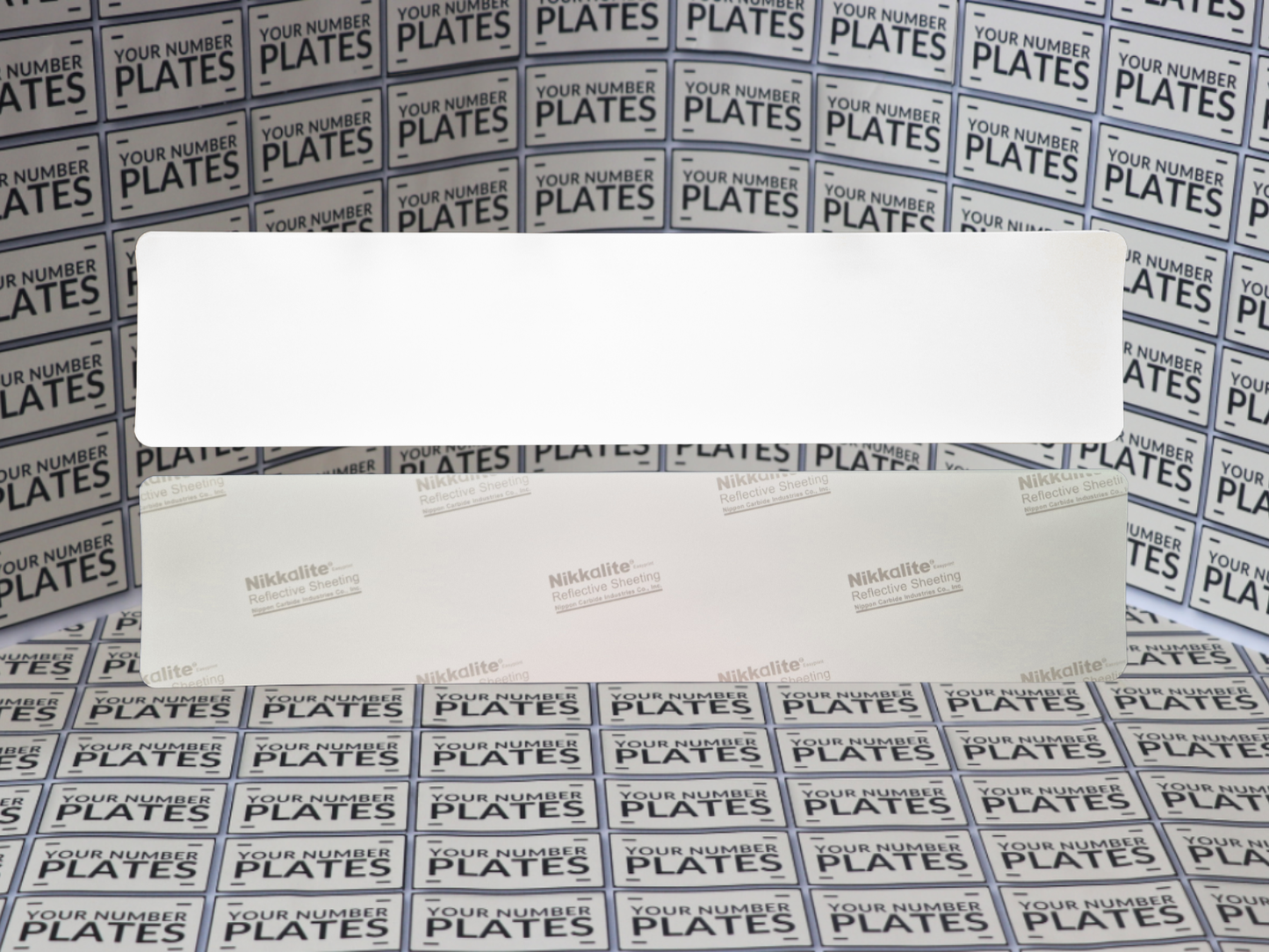 BS AU 145e white Nikkalite reflective for number plate production