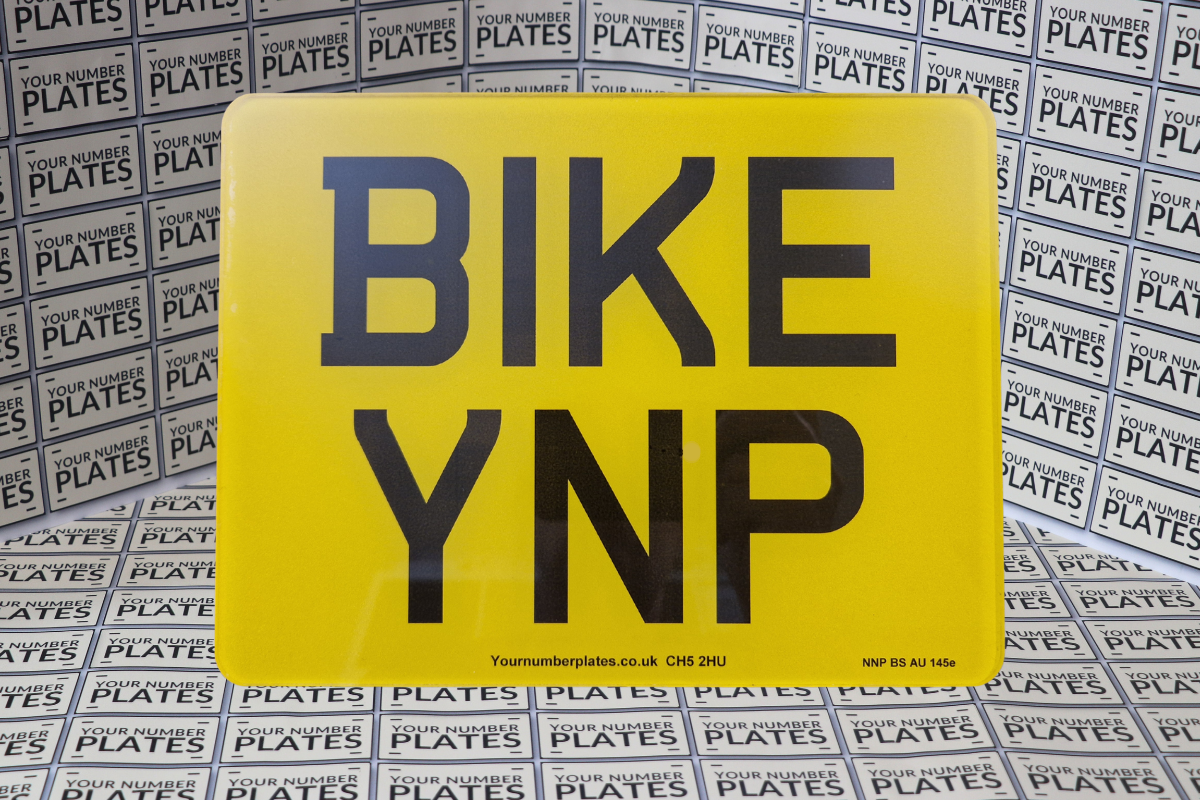 Motorcycle Number Plate BS AU 145e – DVLA Compliant