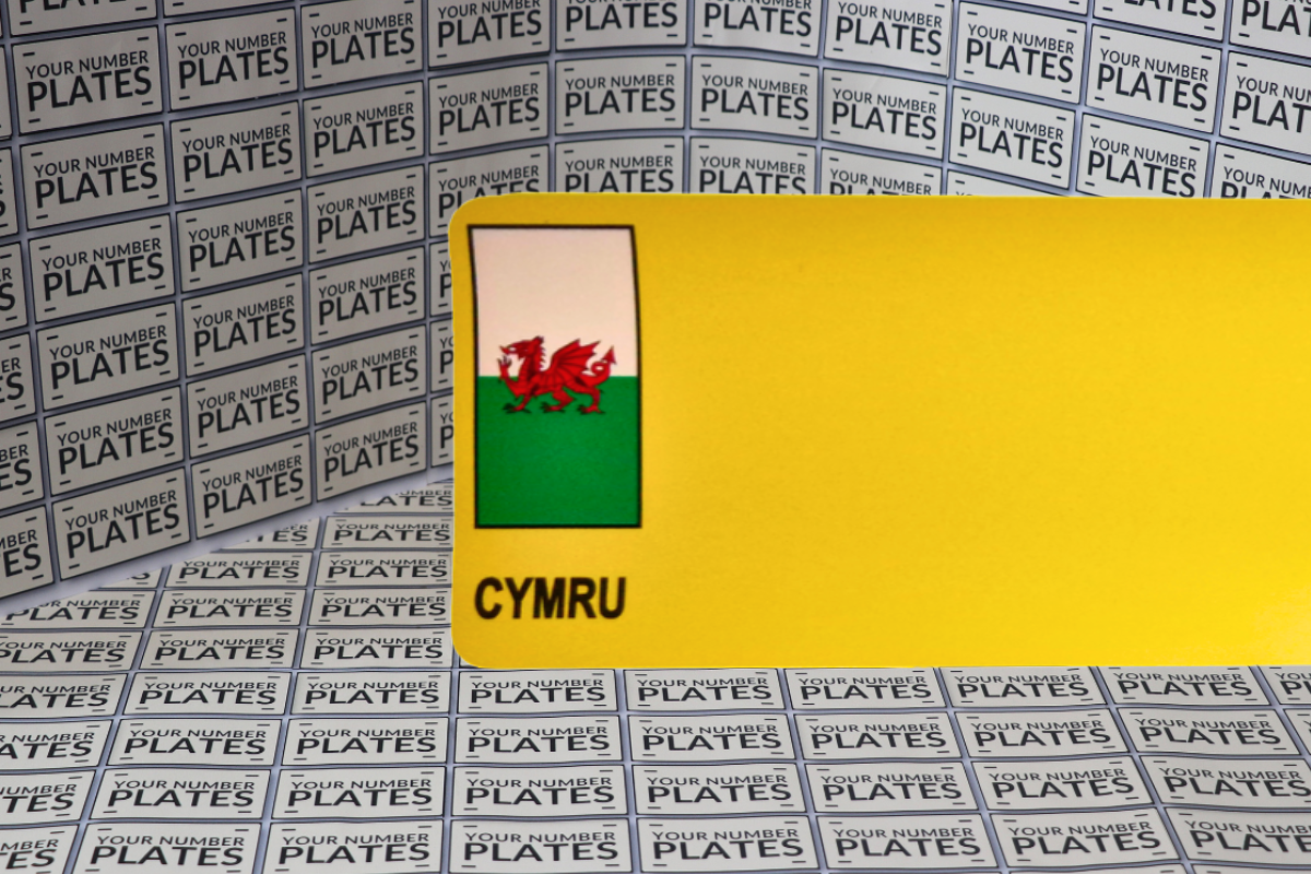 yellow reflective with welsh flag