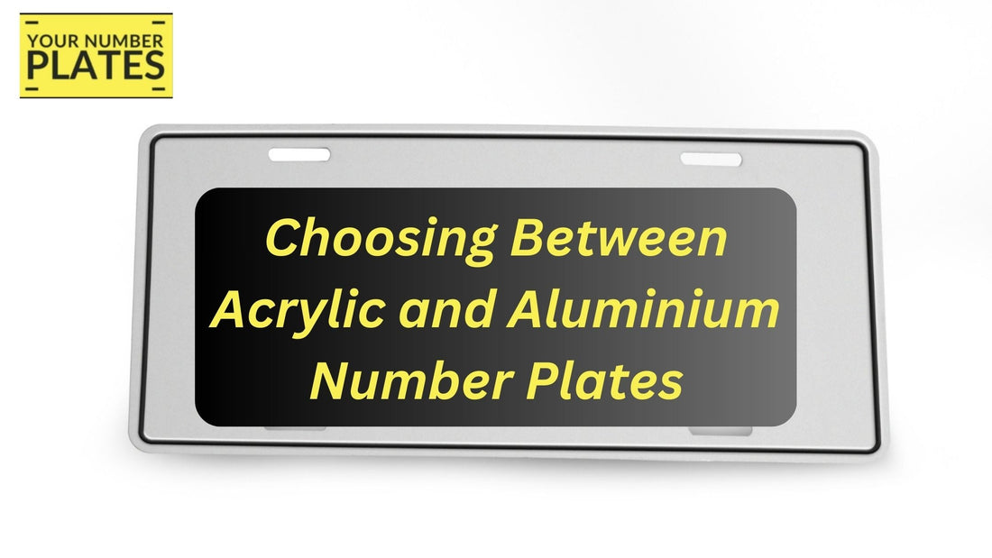 Compare acrylic and aluminium number plates in durability, style, and legality. Discover pros and cons to choose the right plate for your vehicle.
