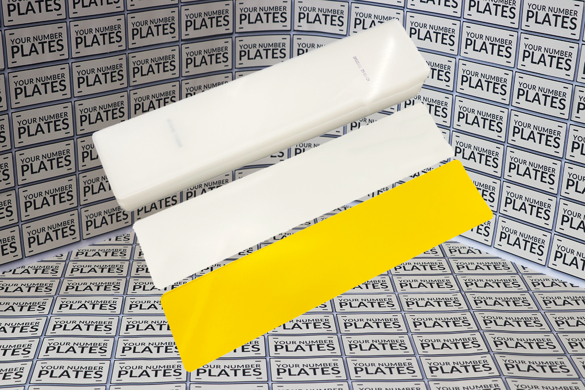 100x Blank Number Plates Acrylic and Reflective Front & Rear Nikkalite 520mm x 111mm