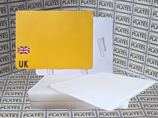 10x blank motorcycle acrylic and UK flag reflective 237 x 178mm
