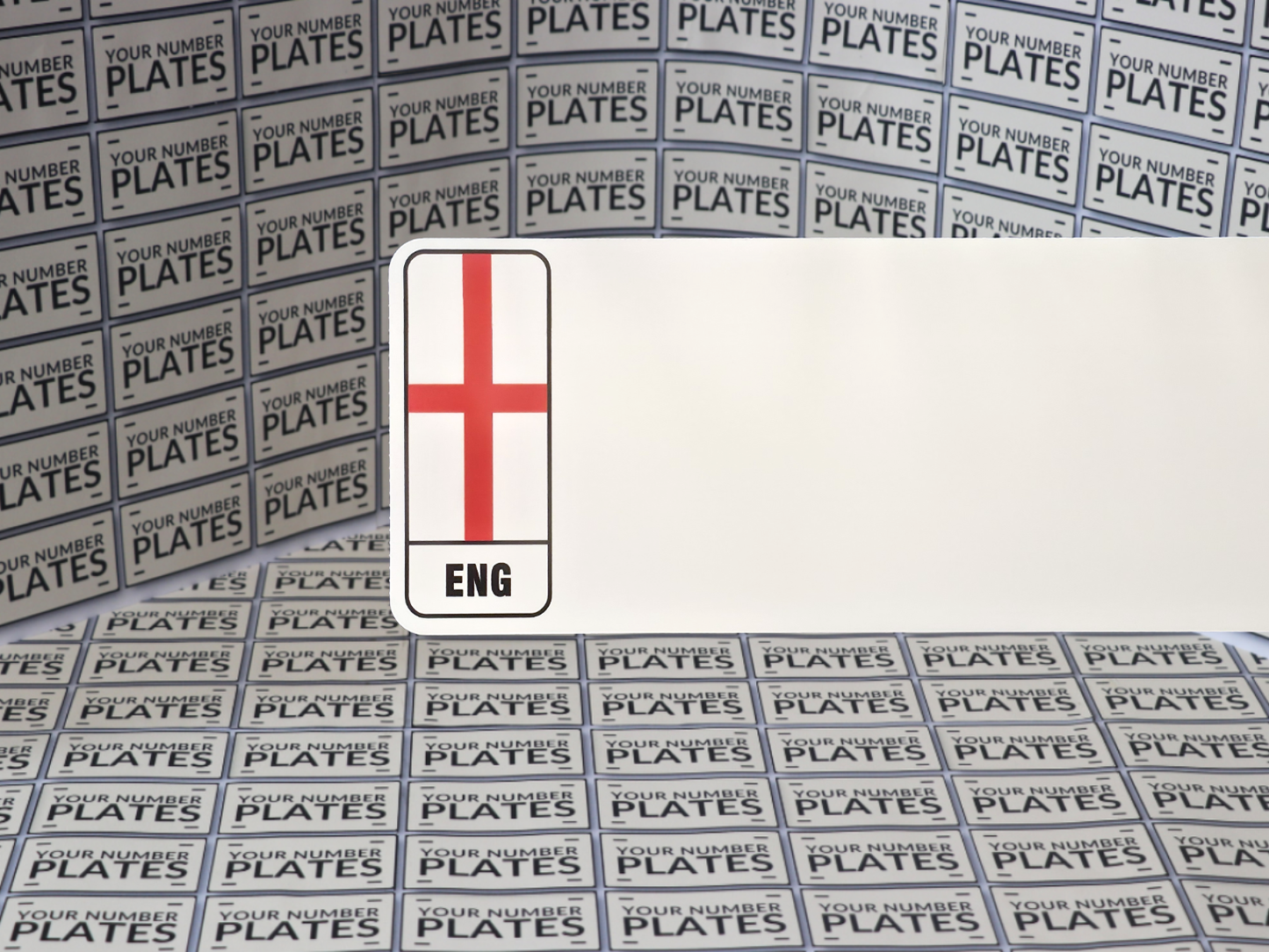 White Nikkalite reflective backing with England flag identifier