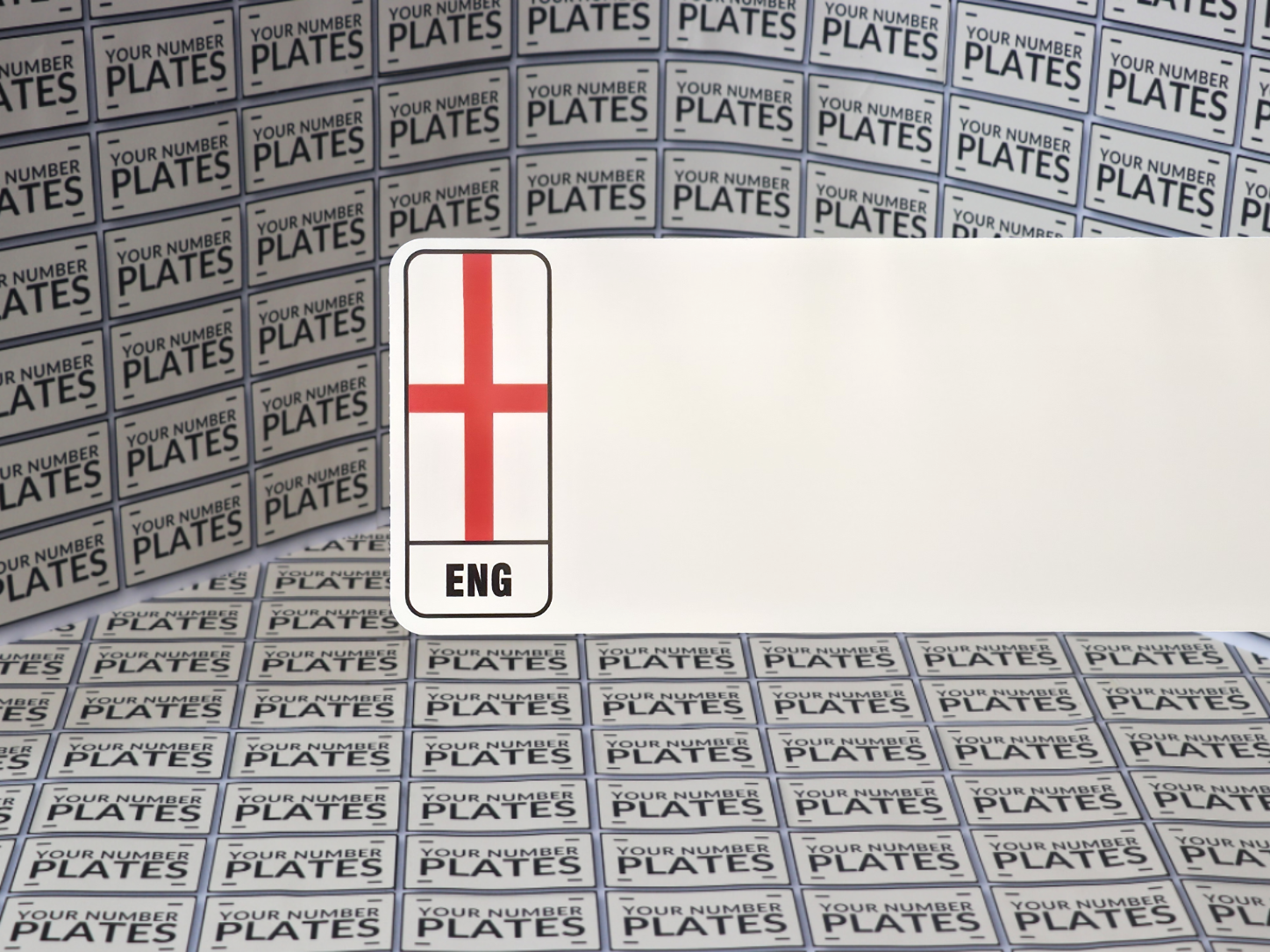 White Nikkalite reflective backing with England flag identifier