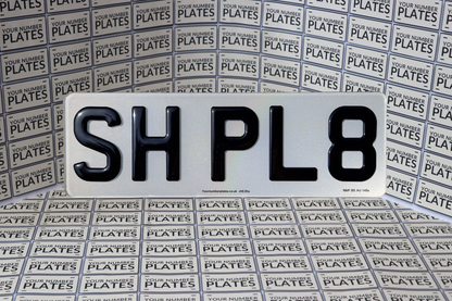 3D Gel Short 5 digit number plates set 340mm  X 111mm
