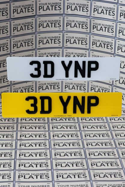 Set 3D Gel number plates 7 digit