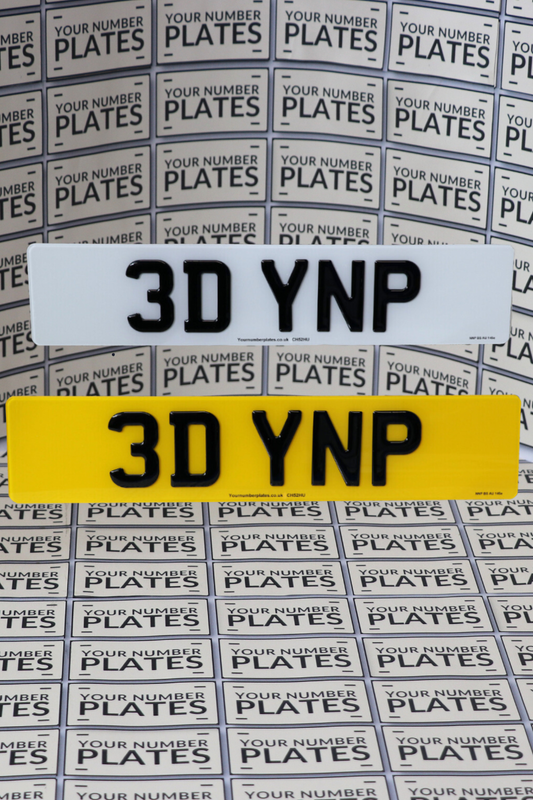 Set 3D Gel number plates 7 digit