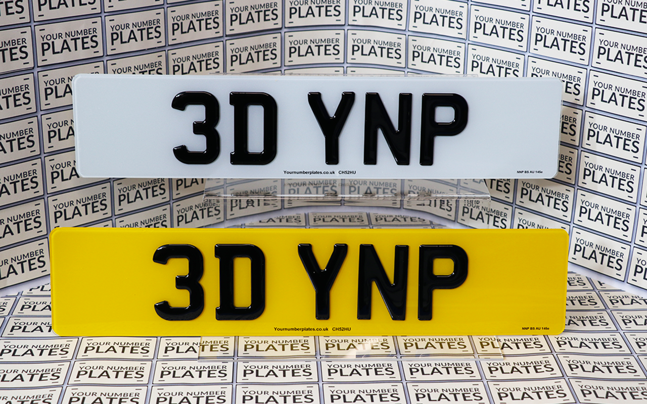 Set 3D Gel number plates 7 digit close shot