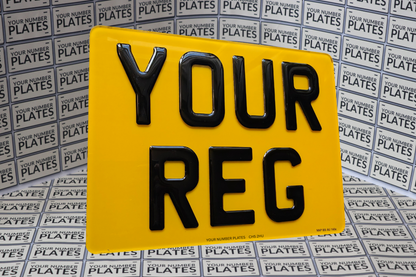 3D gel 11x8 square number plate plain no flag UK road legal MOT compliant