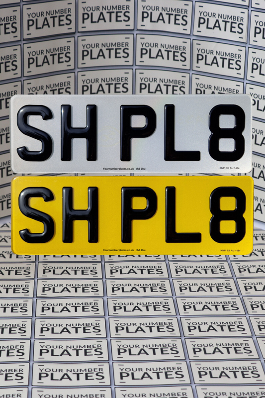 3D Gel Short 5 digit number plates set 340mm  X 111mm