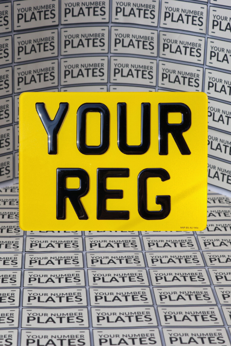 UK legal 3D gel motorbike number plates 237×178 mm MOT 