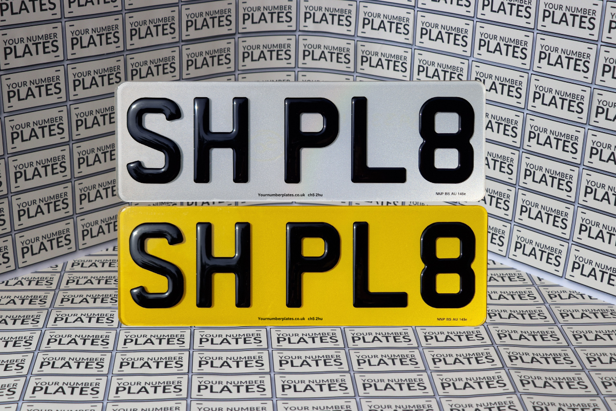 3D Gel Short 5 digit number plates set 340mm  X 111mm