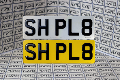 3D Gel Short 5 digit number plates set 340mm  X 111mm