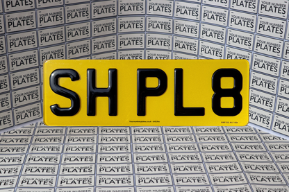 3D Gel Short 5 digit number plates set 340mm  X 111mm