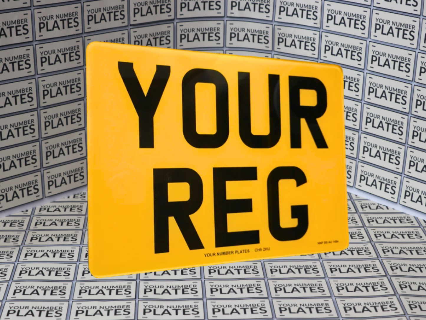 trailer square number plate