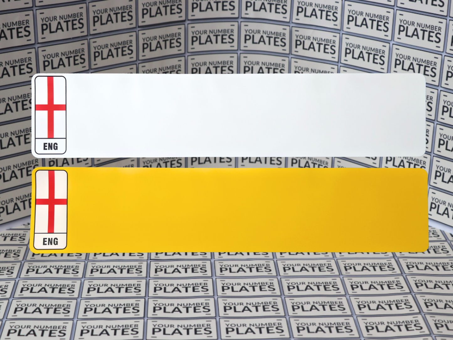 25x Nikkalite number plate reflectives with England flag 520 x 111mm
