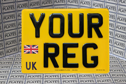3D gel 11x8 square number plate UK travel identifier road legal MOT compliant