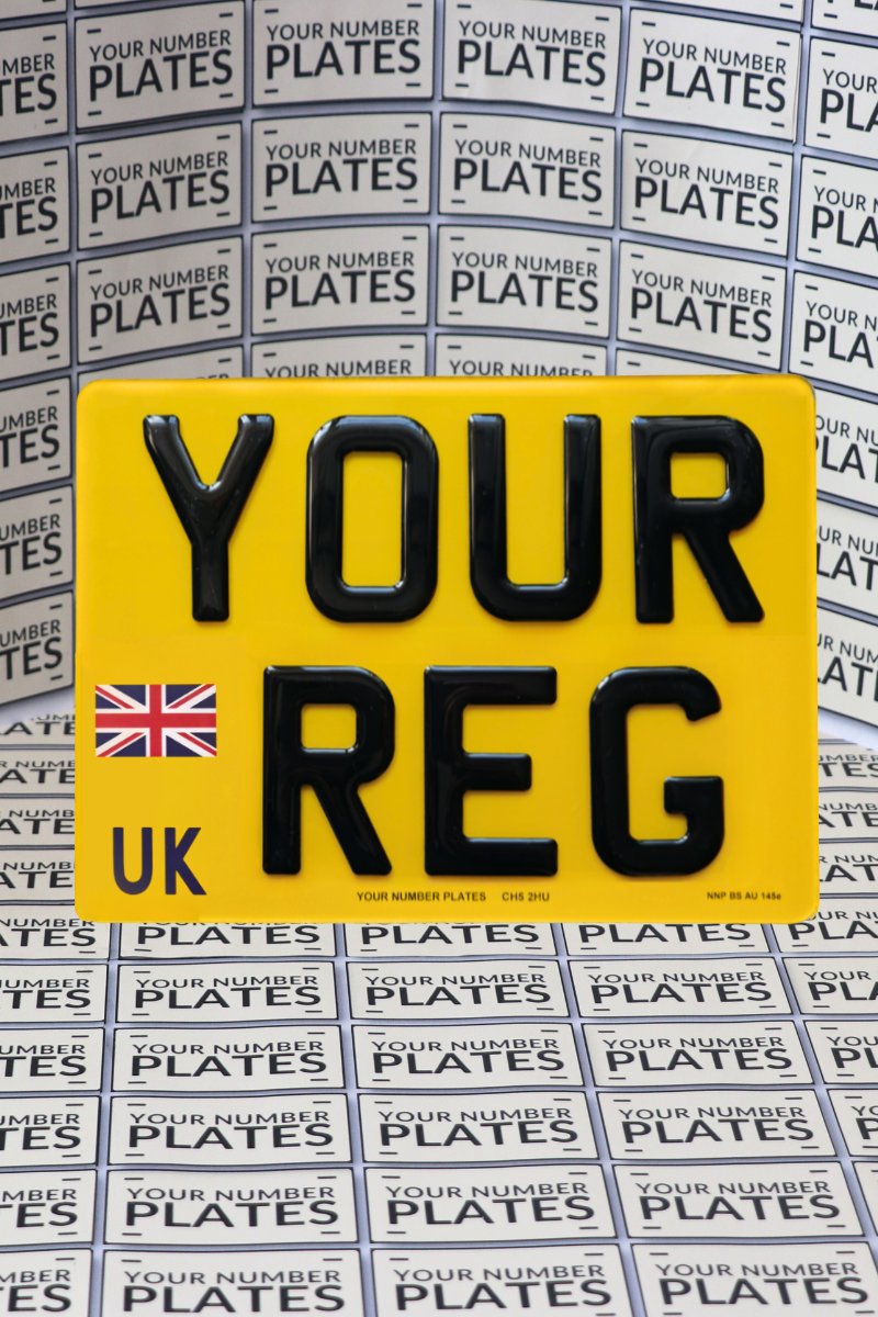 3D gel 11x8 square number plate UK travel identifier road legal MOT compliant
