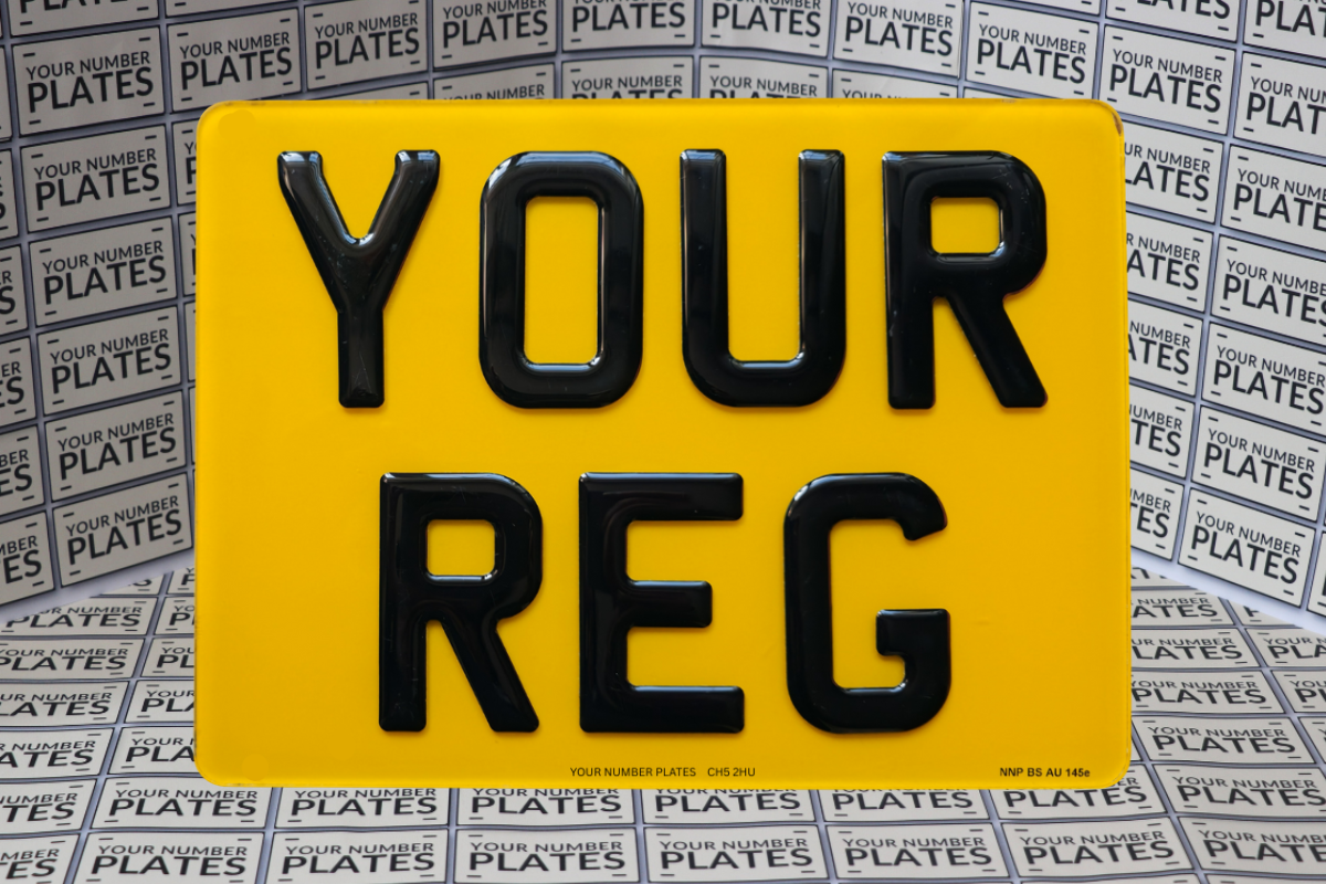 3D Gel 11x8 Square Number Plate Road Legal MOT Compliant 4x4 SUV Trailer