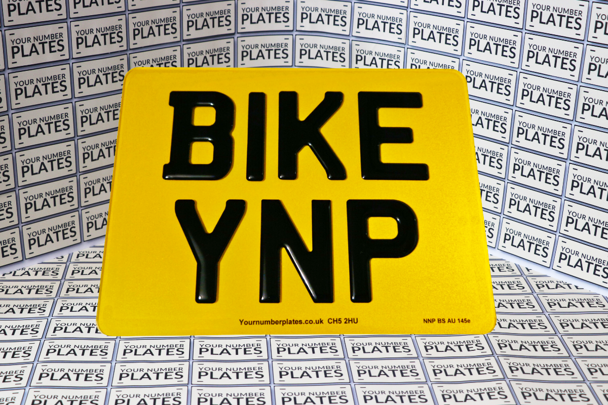 Motorbike Replacement Number Plate with 3D Gel characters