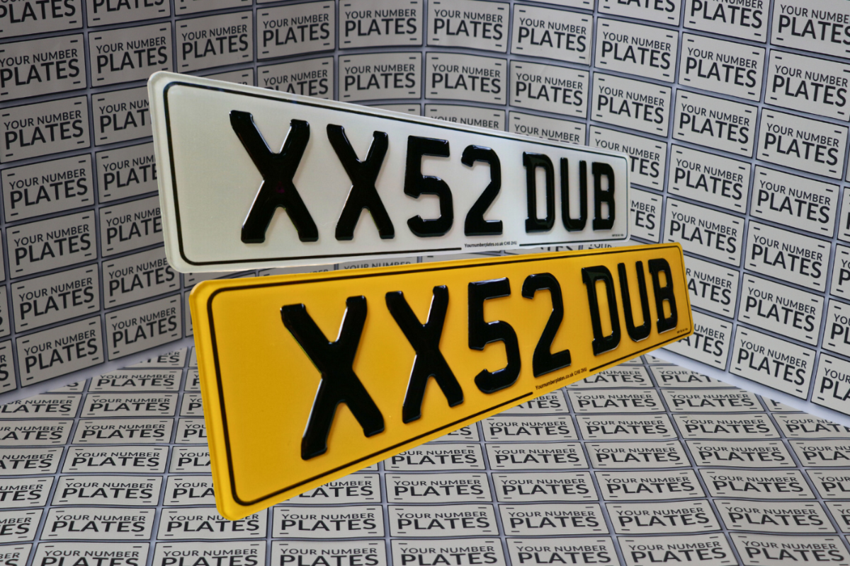 Replacement 3D gell number plates with a bordermade with premium materials