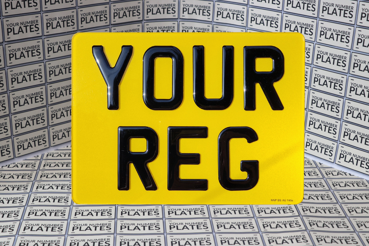 Motorbike Replacement Number Plate with 3D Gel characters
