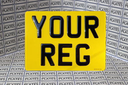 Motorbike Replacement Number Plate with 3D Gel characters