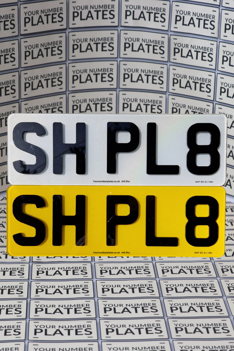 4D Acrylic short plate front and rear number plates