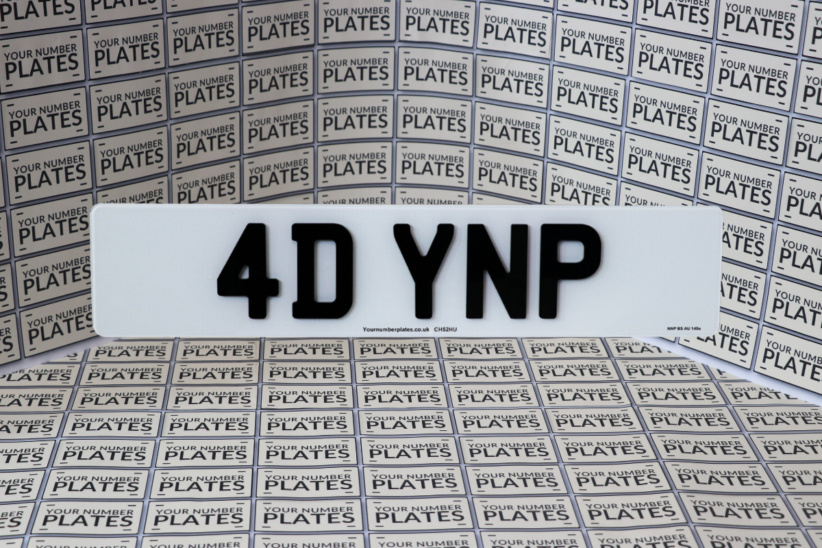Premium front 4D 3mm replacement number plate