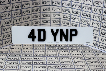 Premium front 4D 3mm replacement number plate
