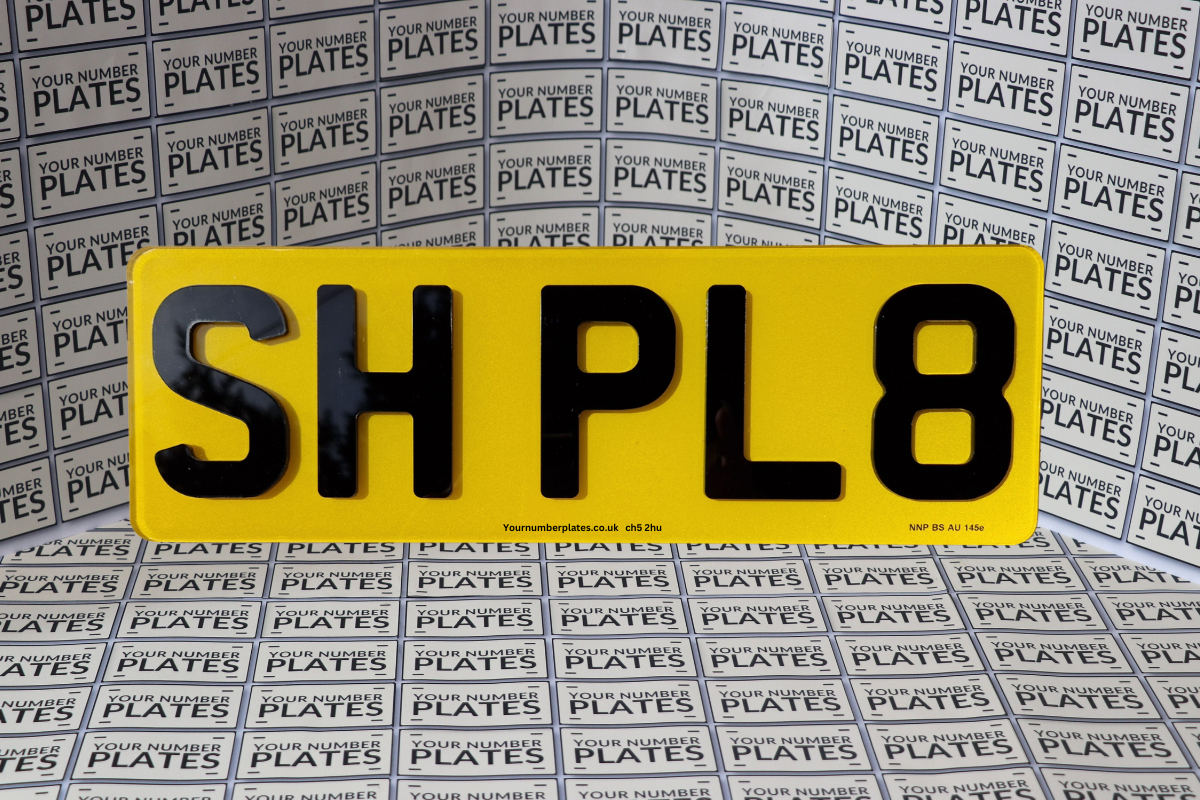 4D Acrylic short plate rear number plates