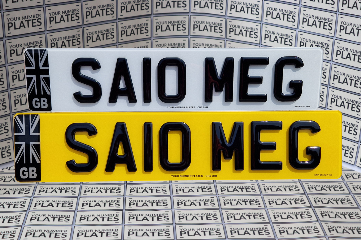 Number Plates With Black GB Badge