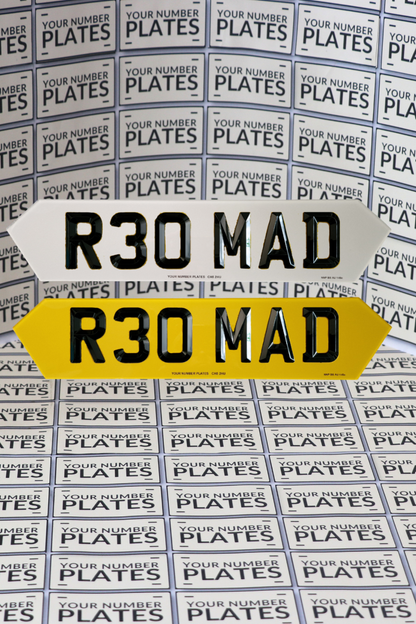 retro digits hex plates