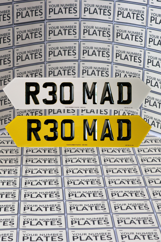 retro digits hex plates
