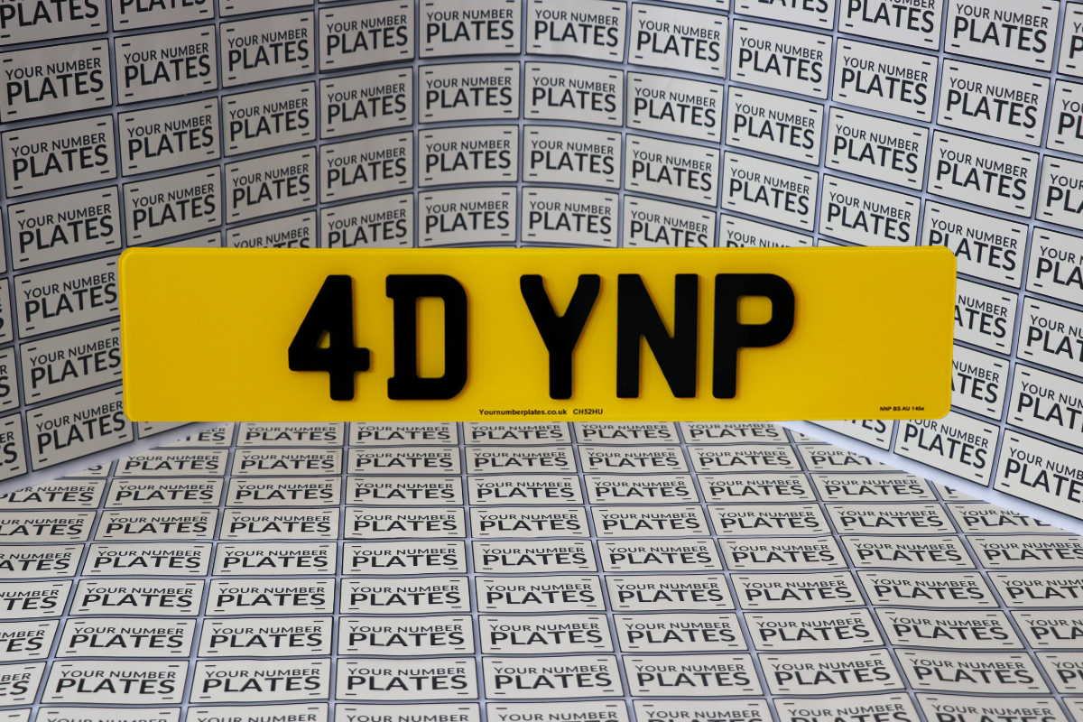 Rear 4D replacement number plate