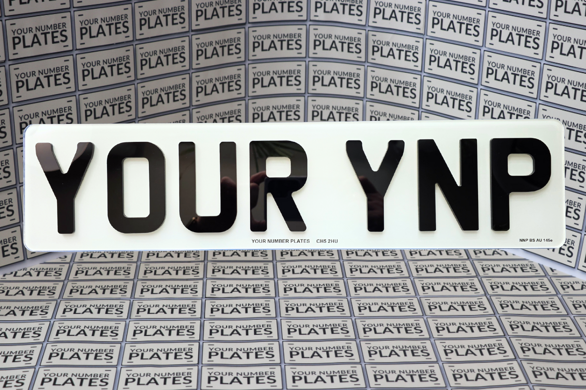  4D Acrylic 7 Digits Short Car Number Plate front