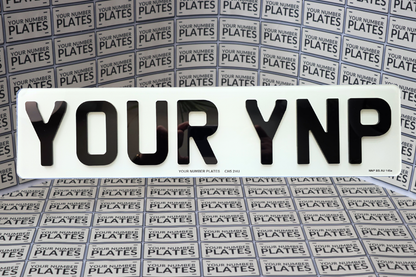  4D Acrylic 7 Digits Short Car Number Plate front