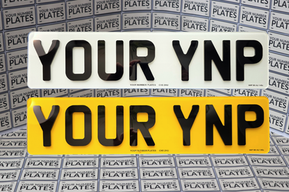  4D Acrylic  Short Number Plates 465 x 111mm