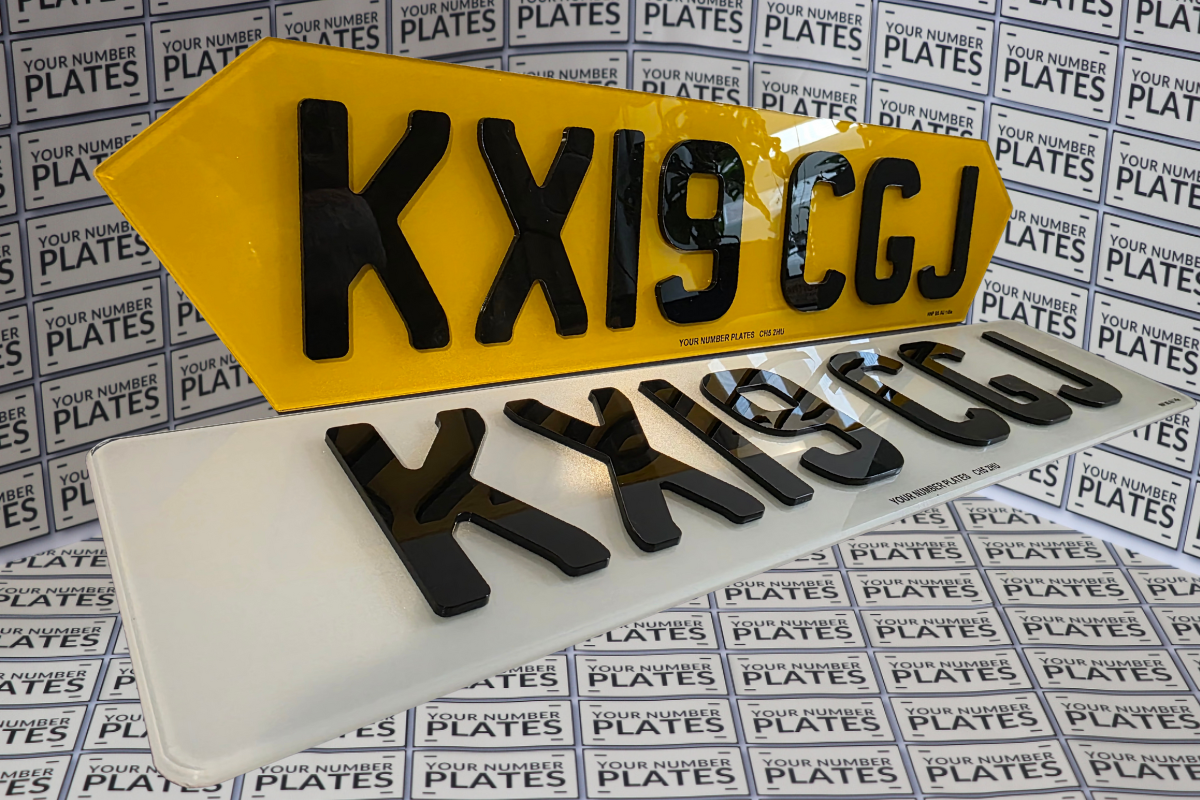 4D Hex Rear, Standard Front Number Plates Set 510x111mm Up To 6 Digits Reg