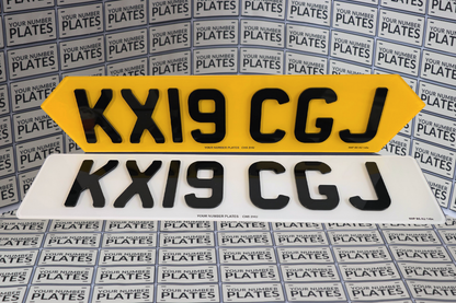 4D Hex Rear, Standard Front Number Plates Set 510x111mm Up To 6 Digits Reg