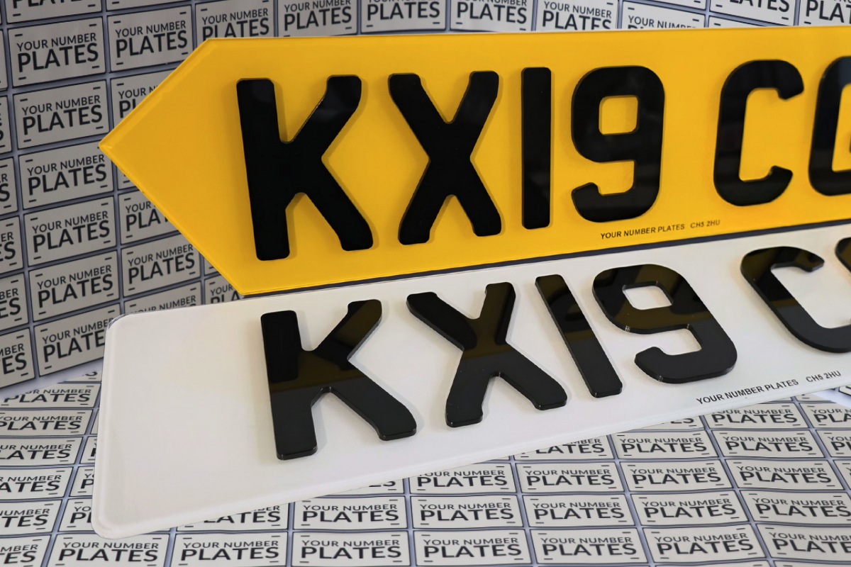 4D Hex Rear, Standard Front Number Plates Set 510x111mm Up To 6 Digits Reg