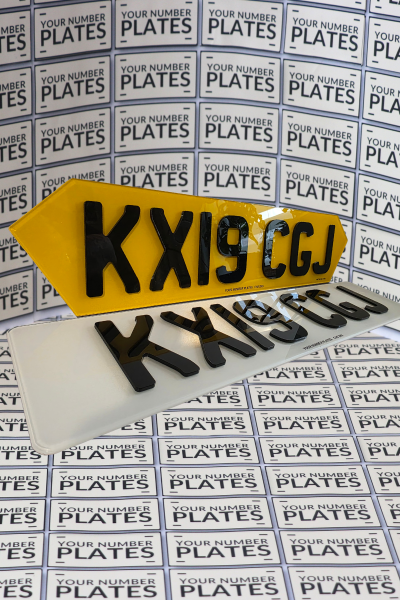 4D Hex Rear, Standard Front Number Plates Set 510x111mm Up To 6 Digits Reg