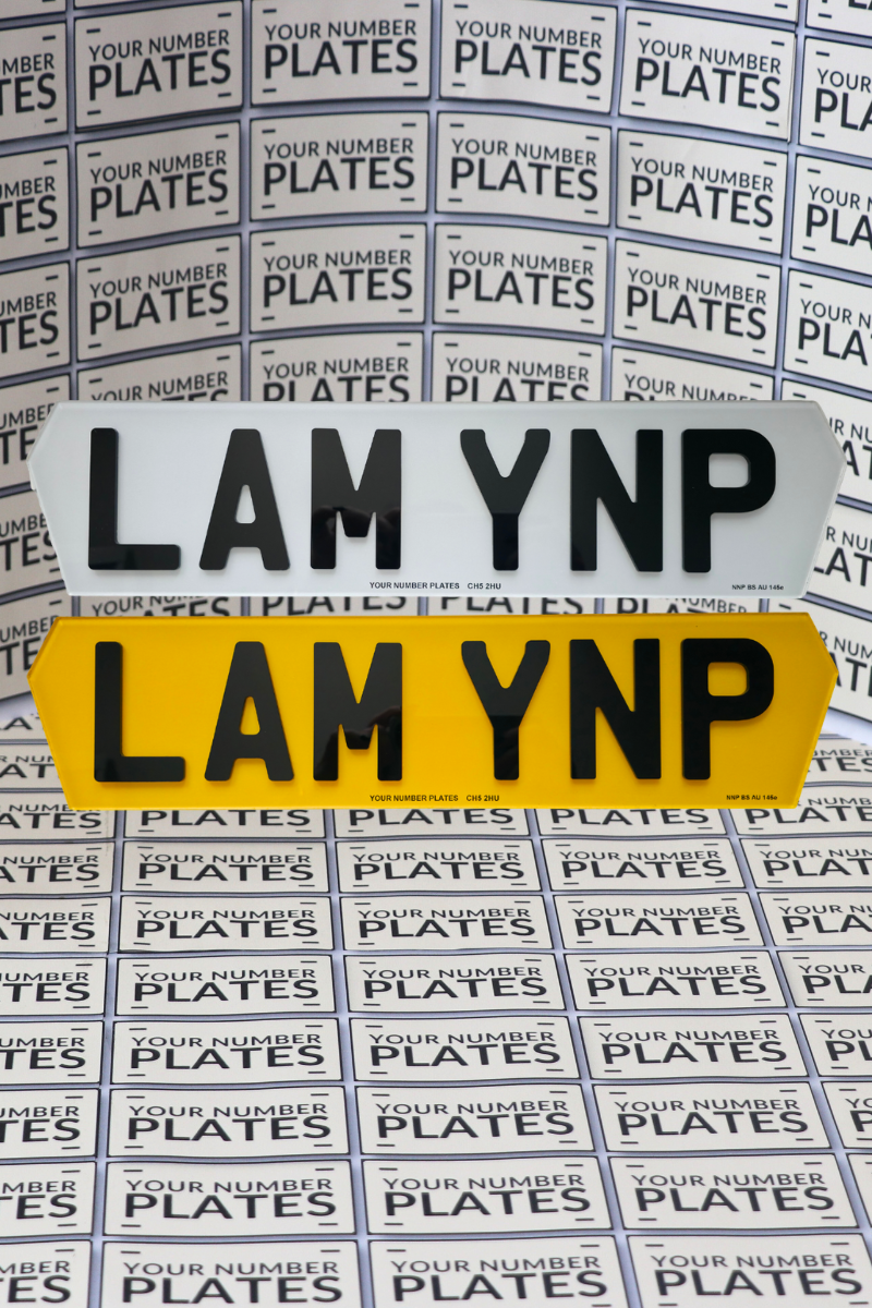 4d short lambo number plates set
