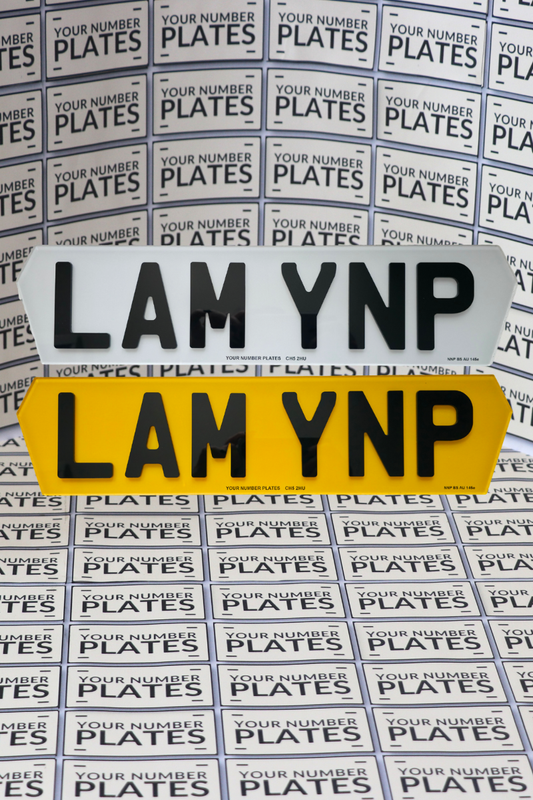 4d short lambo number plates set