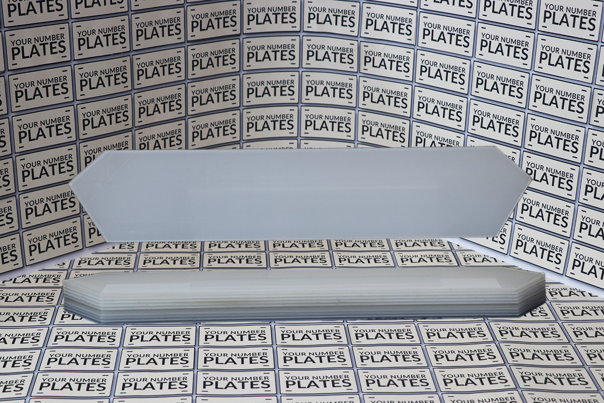 Huracan Hex style number plate acrylic Bulk Buy 558mm (22")
